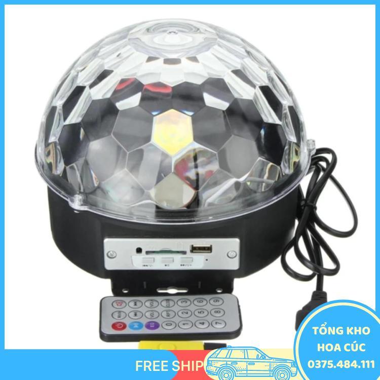 Đèn Led Quả Cầu Cảm Ứng Đèn Pha Lê 7 Màu Nháy Xoay Theo Nhạc + Usb + Remote + 4 Móc Treo Dán Tường Chịu Lực 10Kg - Vận Chuyển Miễn Phí Toàn Quốc