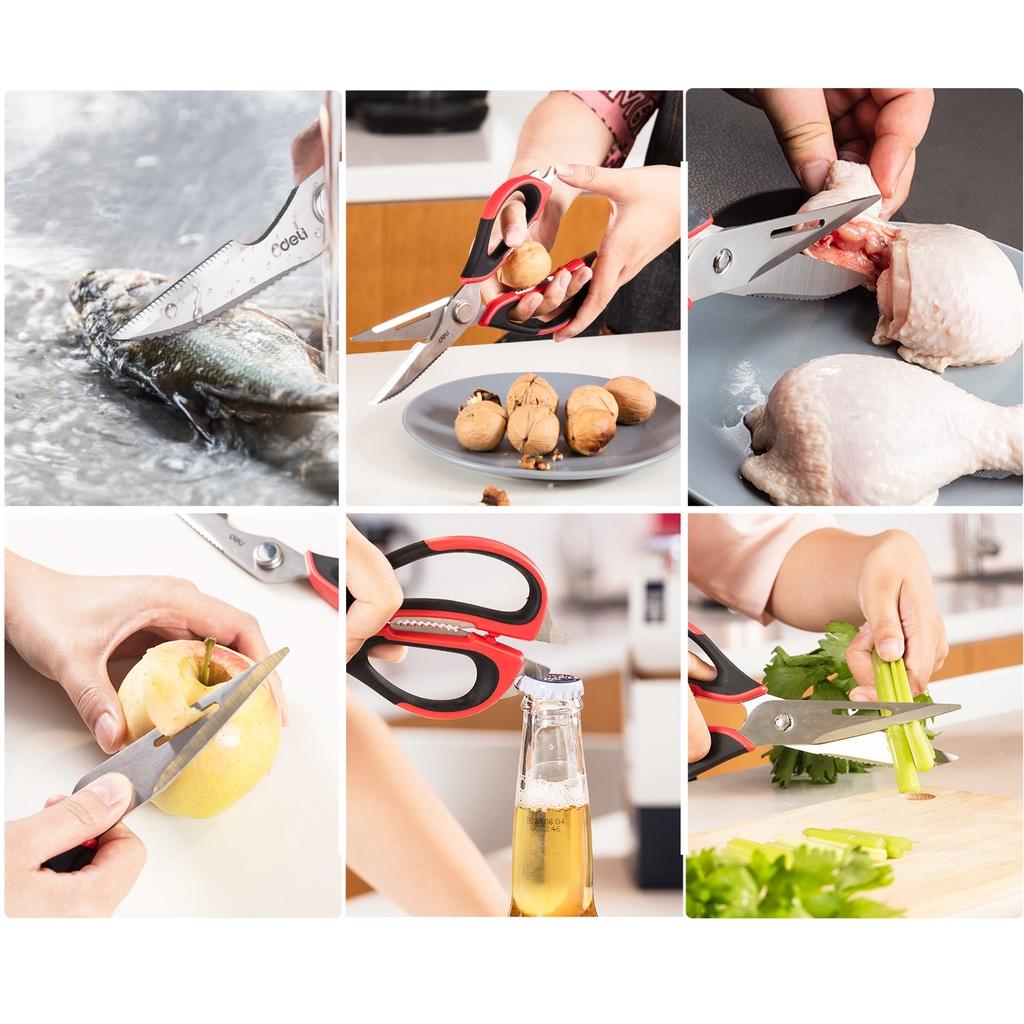 Kéo nhà bếp DELI 22.5cm - Màu đỏ 77770
