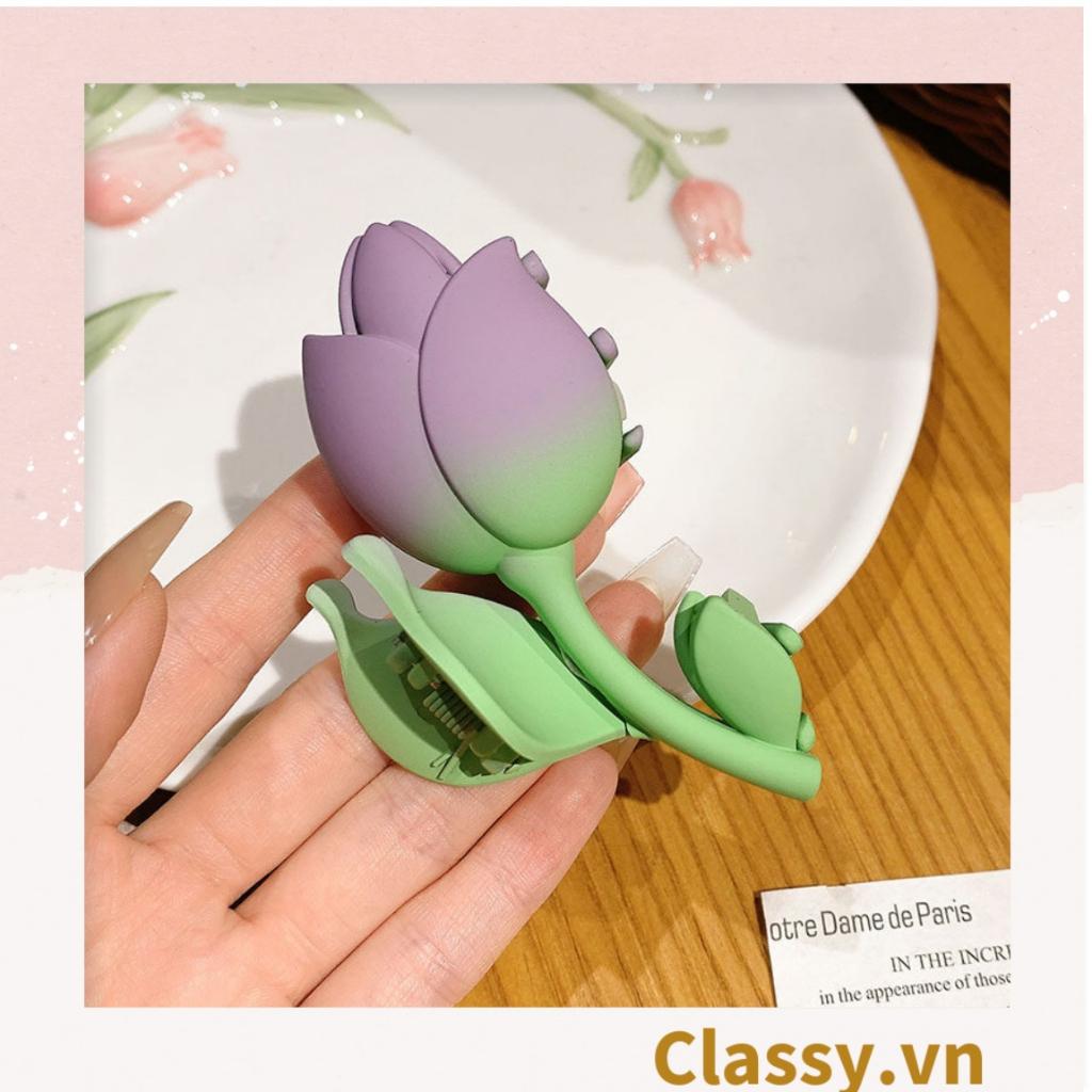 Kẹp càng cua, kẹp tóc Classy cỡ lớn, kiểu dáng hoa tulip PK1609