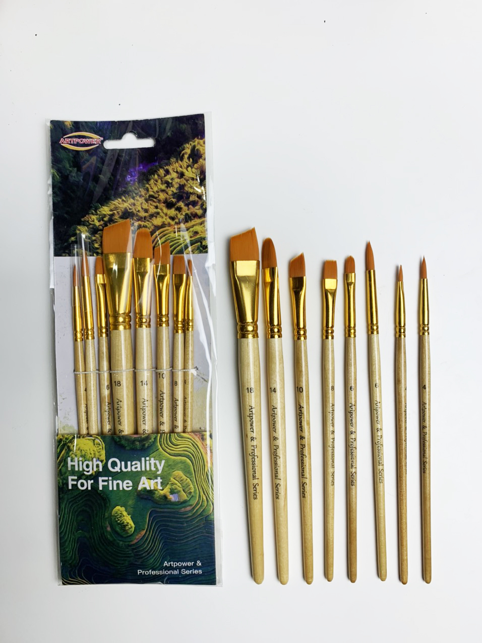 BỘ CỌ VẼ CƠ BẢN ART BRUSH 8 CÂY