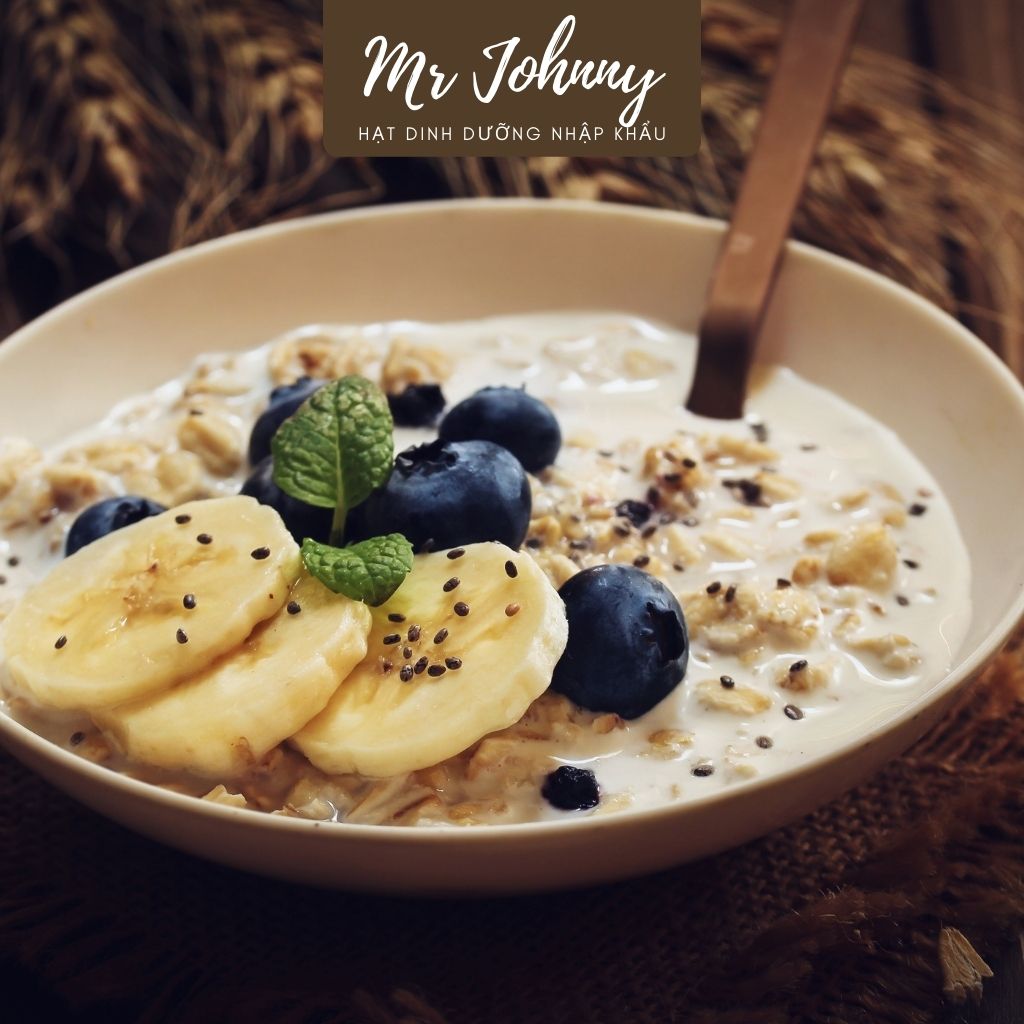 Combo 5 Bịch Yến Mạch Úc Tươi Mr Johnny 500g - Cho người ăn kiêng, giảm cân - Cán mỏng - Rolled Oat (Vàng)