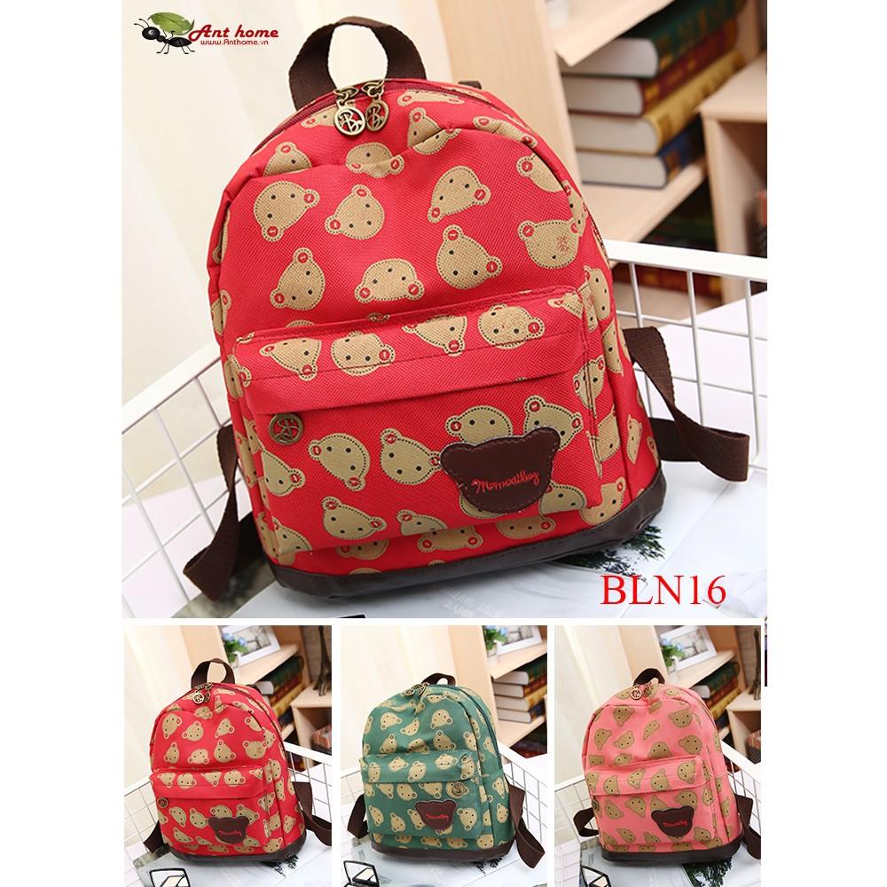Ba lô hình gấu mẫu ba màu BLN16