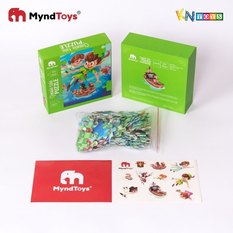 Đồ Chơi Xếp Hình MyndToys - Classic Tale Puzzle – Farewell Neverland (Peter Pan và Thuyền trưởng Hook - 126 mảnh ghép cho Bé Từ 3.5 Tuổi)