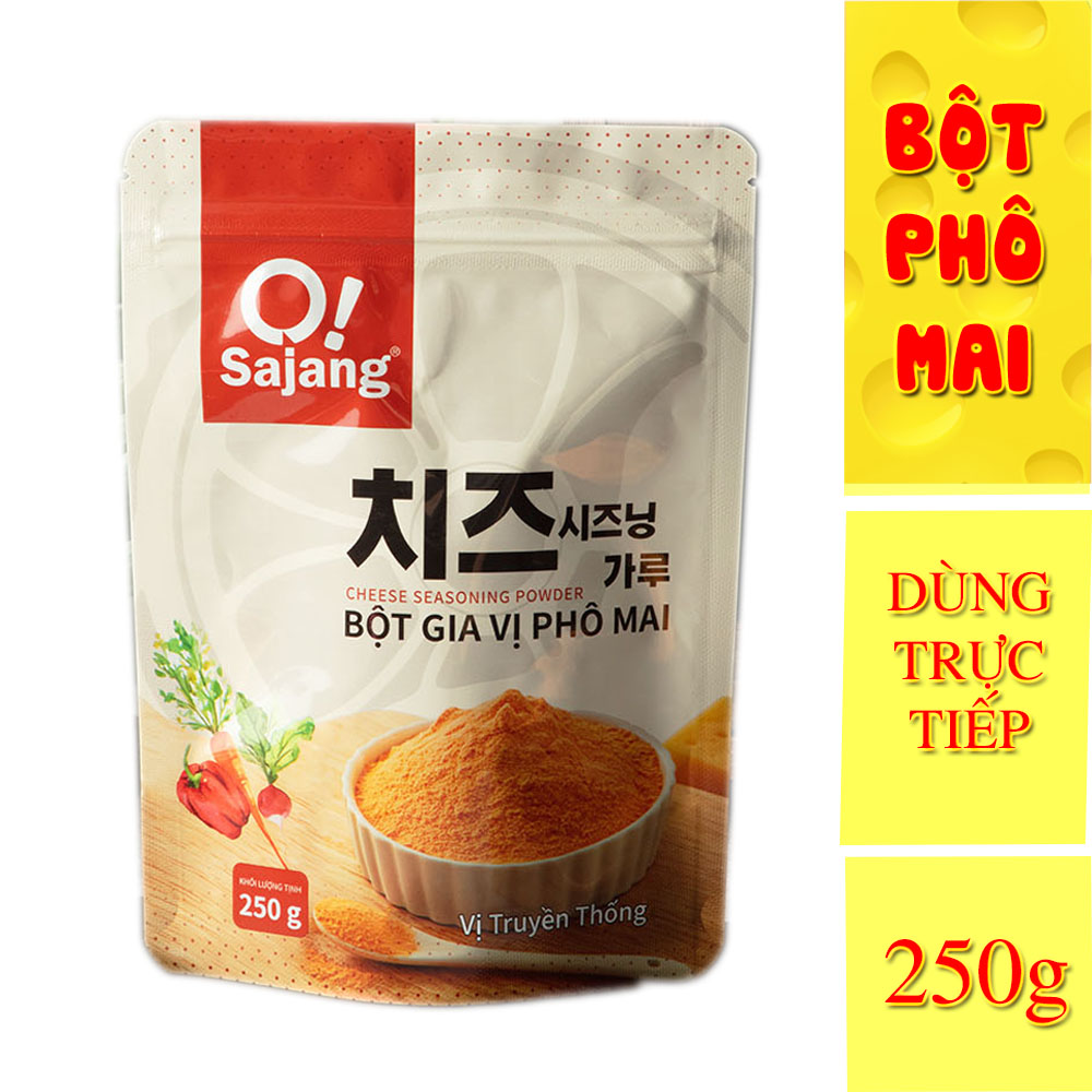 Bột gia vị Phô mai O!Sajang loại 250g - Dùng để lắc bánh gạo, lắc khoai lang, khoai tây