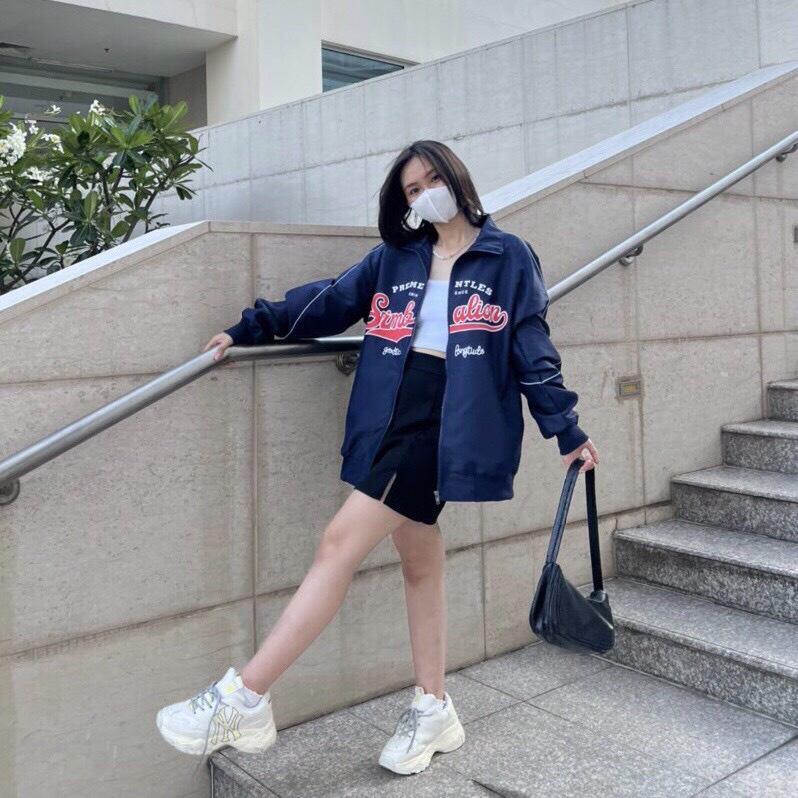 Áo Khoác Bomber Unisex Nam Nữ SIMBALION Ulzzang 2 Lớp