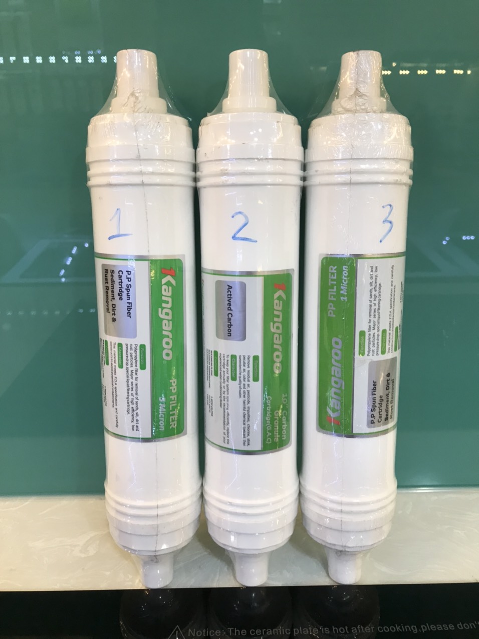 Lõi Lọc Nước 123 Đúc Kangaroo - Hàng Chính Hãng - Sử Dụng Cho Máy Kg100Hk, Ka10A4, Kg10A5, Kg100Es, Kg100Es1, Kg100Eo, Kg10A6S