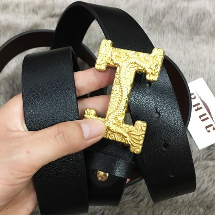 Thắt lưng da bò khóa đồng đúc khối cao cấp