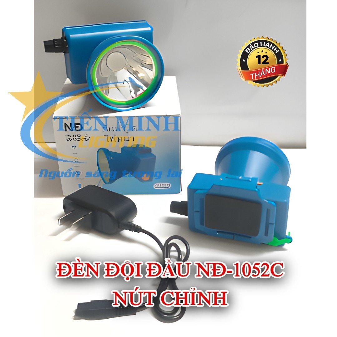 ĐÈN ĐỘI ĐẦU NĐ-1052C SIÊU SÁNG CHO ÁNH SÁNG CỰC MẠNH, LẶN DƯỚI NƯỚC ĐẾN 50 MÉT, PIN SẠC CHẤT LƯỢNG CAO ĐỘ SÁNG MẠNH, CỰ LY CHIẾU XA