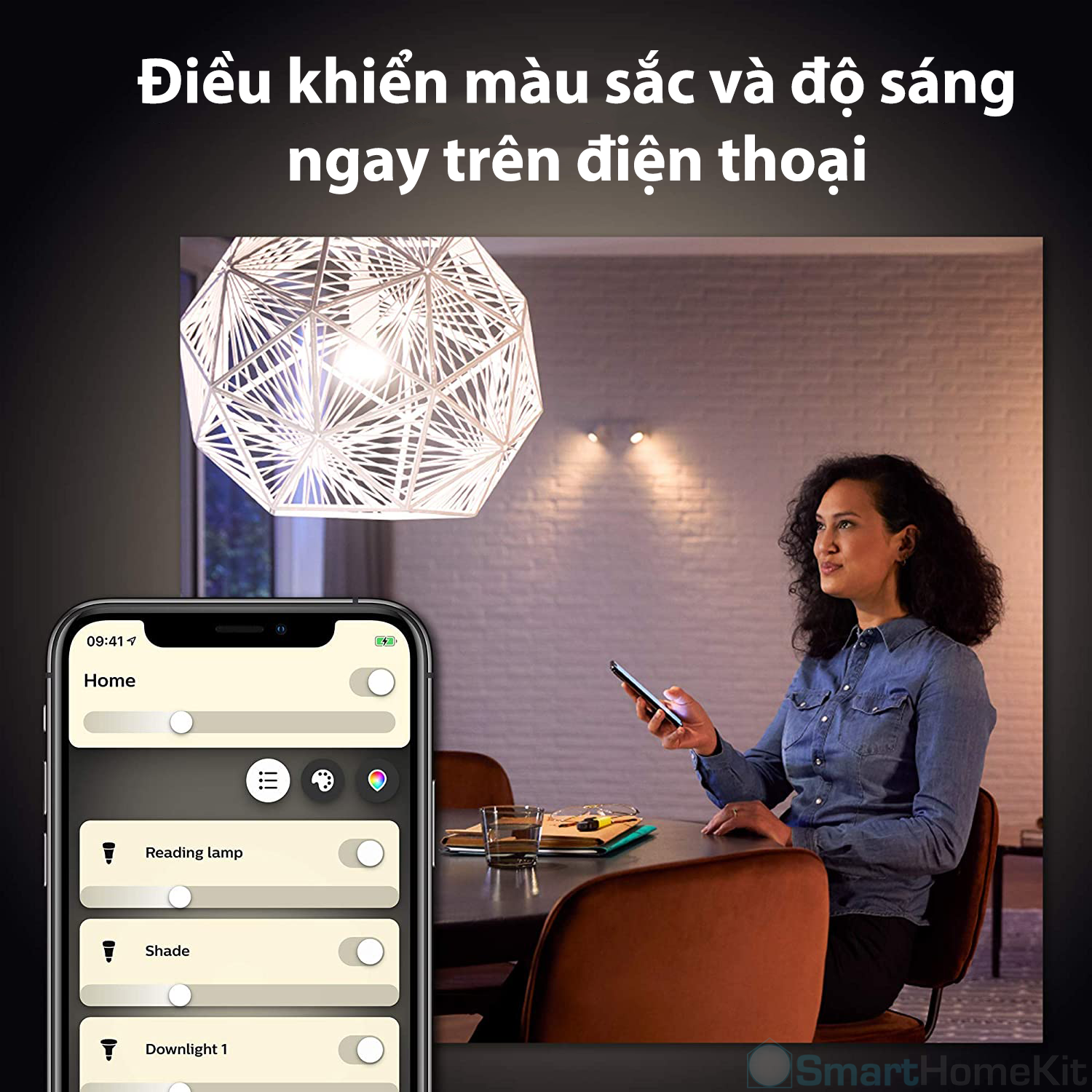 Bộ 2 Bóng Đèn Philips Hue White Ambiance Starter Kit - Hàng Chính Hãng
