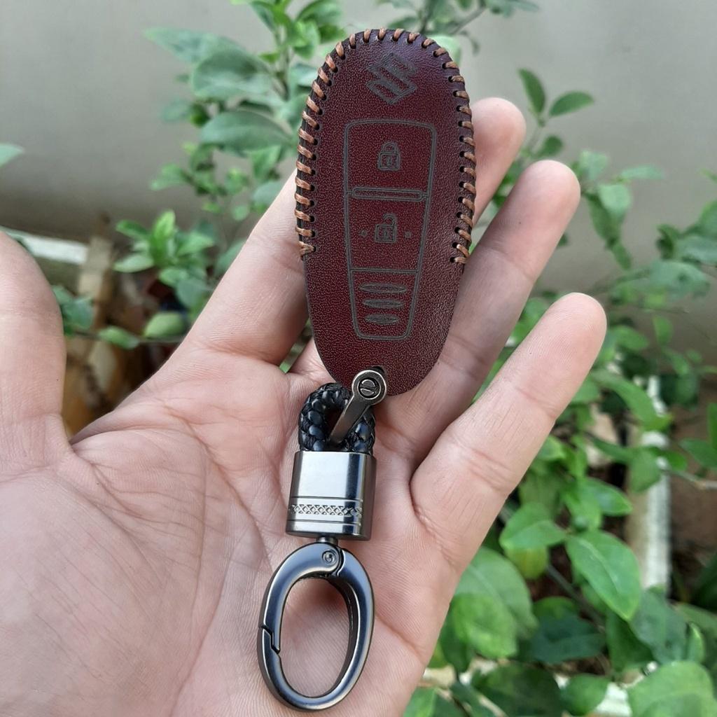 Bao da chìa khóa SUZUKI Swift, Ciaz, Vitara, Ertiga. Da thật, bảo hành 24 tháng, có khắc tên và sdt