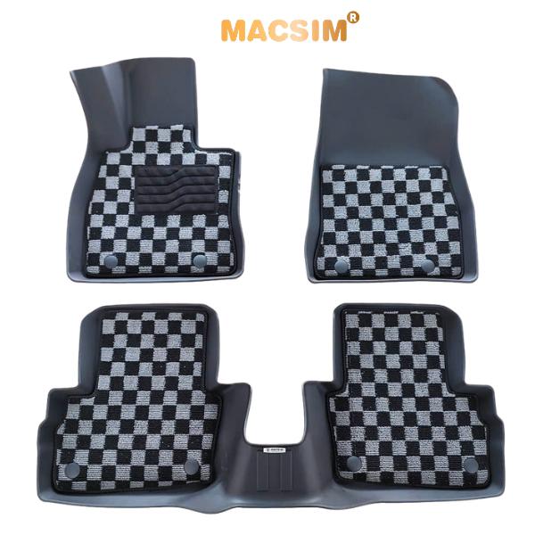 [CHÍNH HÃNG] Thảm lót sàn ô tô Mazda 2 2016- nay   Macsim – Ca rô, chuẩn phom, dễ vệ sinh (Mã 03)