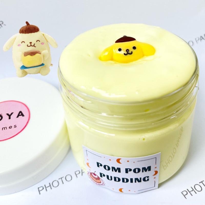 POMPOM PUDDING/ Slime Basic Cơ Bản Đặc Dẻo Kèm Charm PomPom/ Slime Pudding Siêu Đã Tay, Dễ Thương