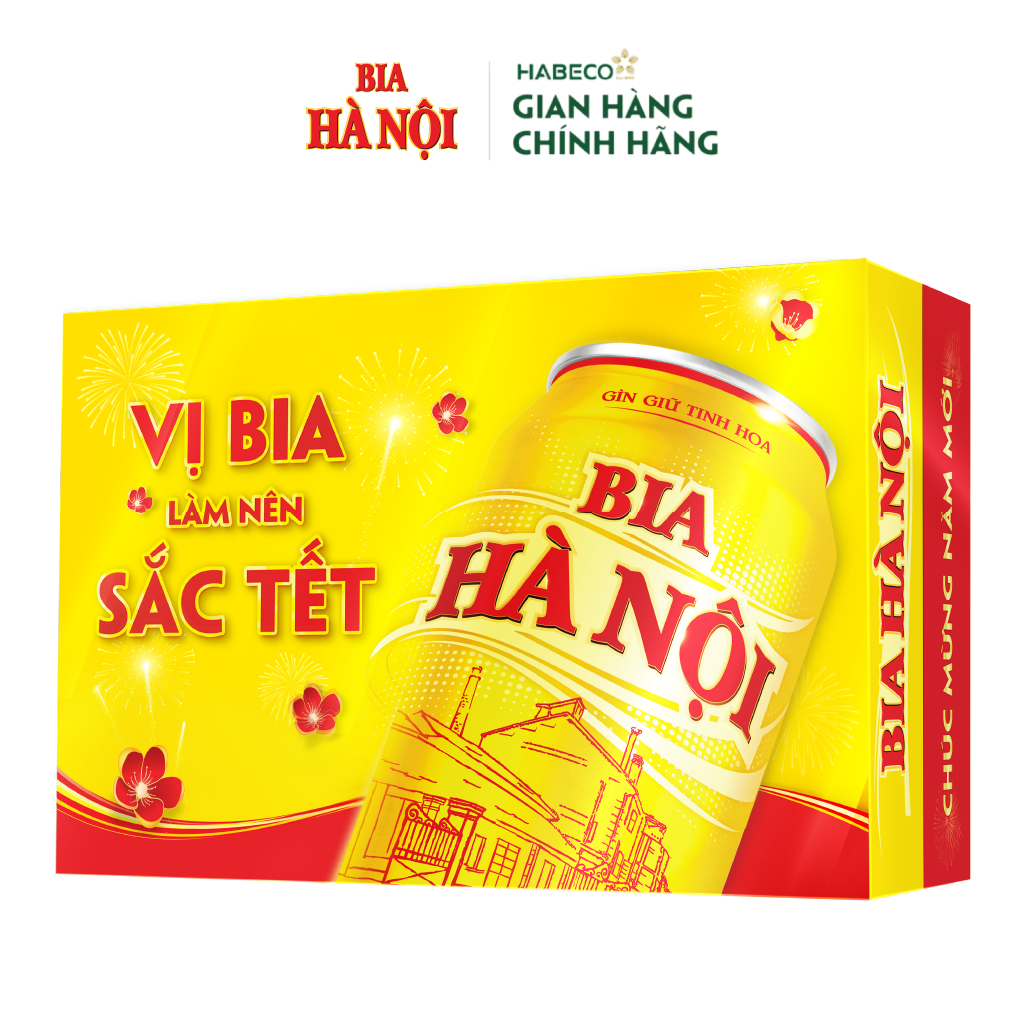 Bia Hà Nội - Thùng 24 Lon 330ML - Phiên bản Tết