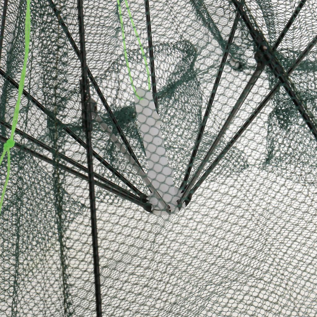 Nylon Foldable Fishing Mesh Trap Net Crab Prawn Shrimp Crayfish Bait Cast