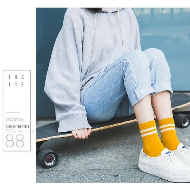 Combo 2 Đôi Tất Nữ Kẻ Sọc đơn giản, thông dụng ~~ ~~ ~~