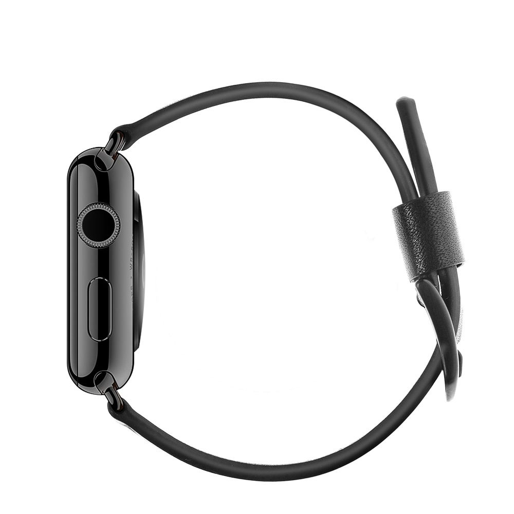 Dây đồng hồ Apple Watch, dây da 08 lưỡi dao khóa thép không gỉ cho Apple Watch