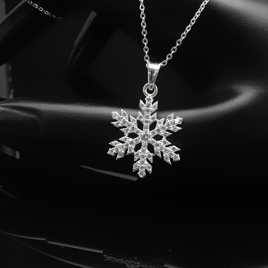 Dây Chuyền Nữ Mình Bông Tuyết Xinh Mùa Đông BẠC HIỂU MINH DMD222S