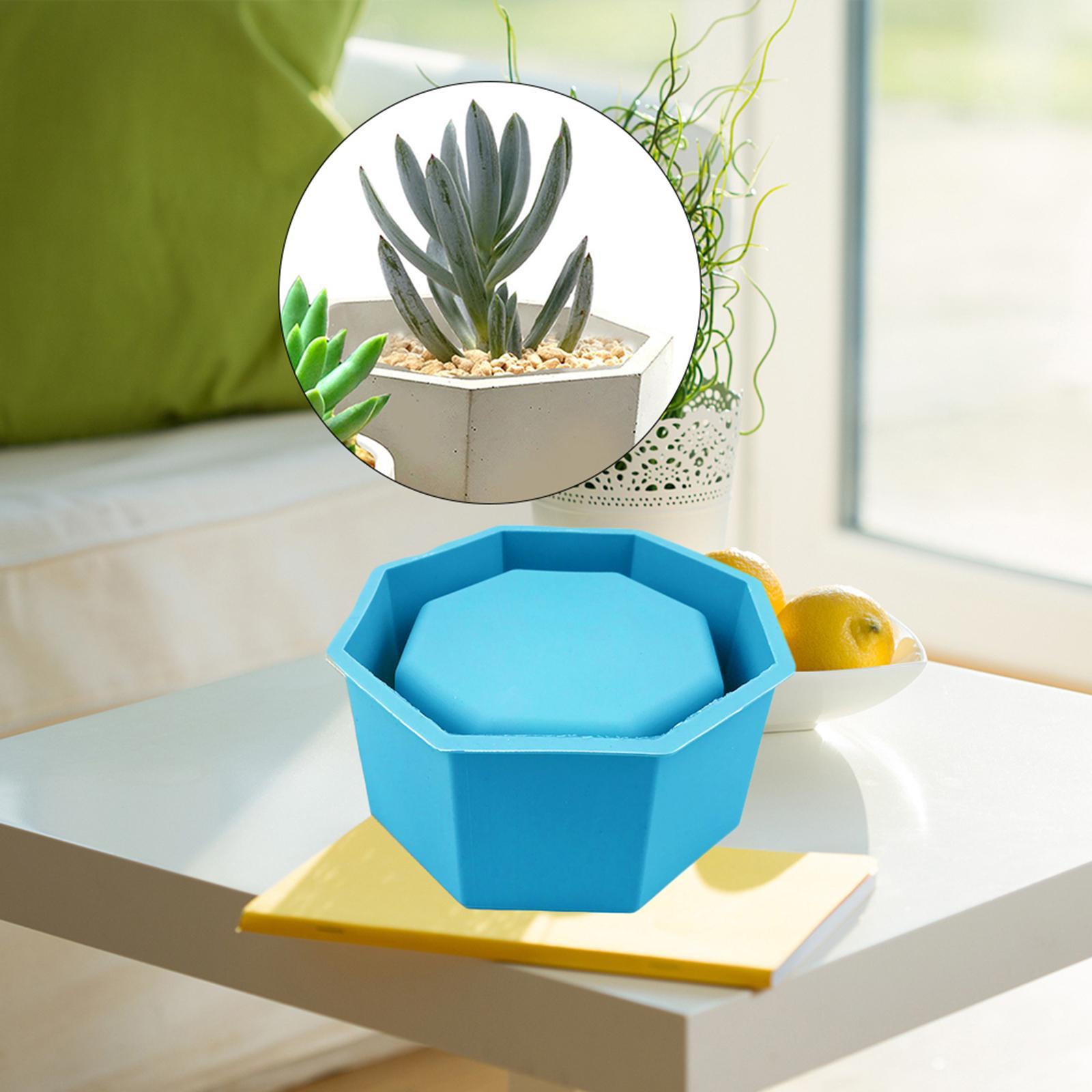 Round Concrete Flower Pot Silicone Mold Succulent Planter Mold Homemade Succulent Plant Pot Moulds for Flowers