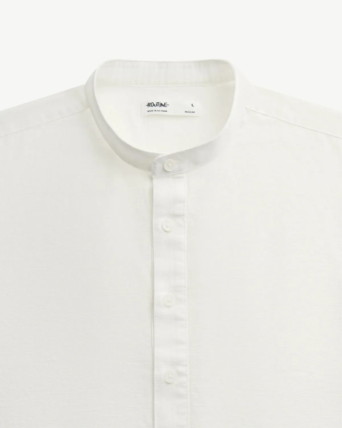 Áo sơ mi nam trụ giữa vải linen Form Regular - ROUTINE 10S26SHL007
