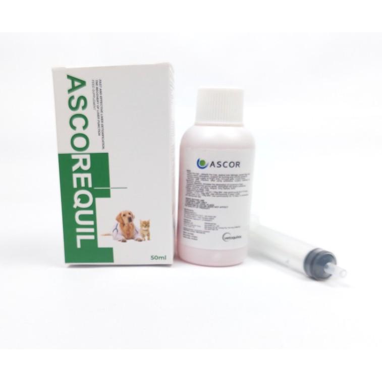 CHAI GIẢI ĐỘC GAN CẤP VÀ PHỤC HỒI CHỨC NĂNG GAN HIỆU QUẢ CHO CHÓ MÈO PET THÚ CƯNG AscoreQuil Chai 50ml Xuất xứ Italy