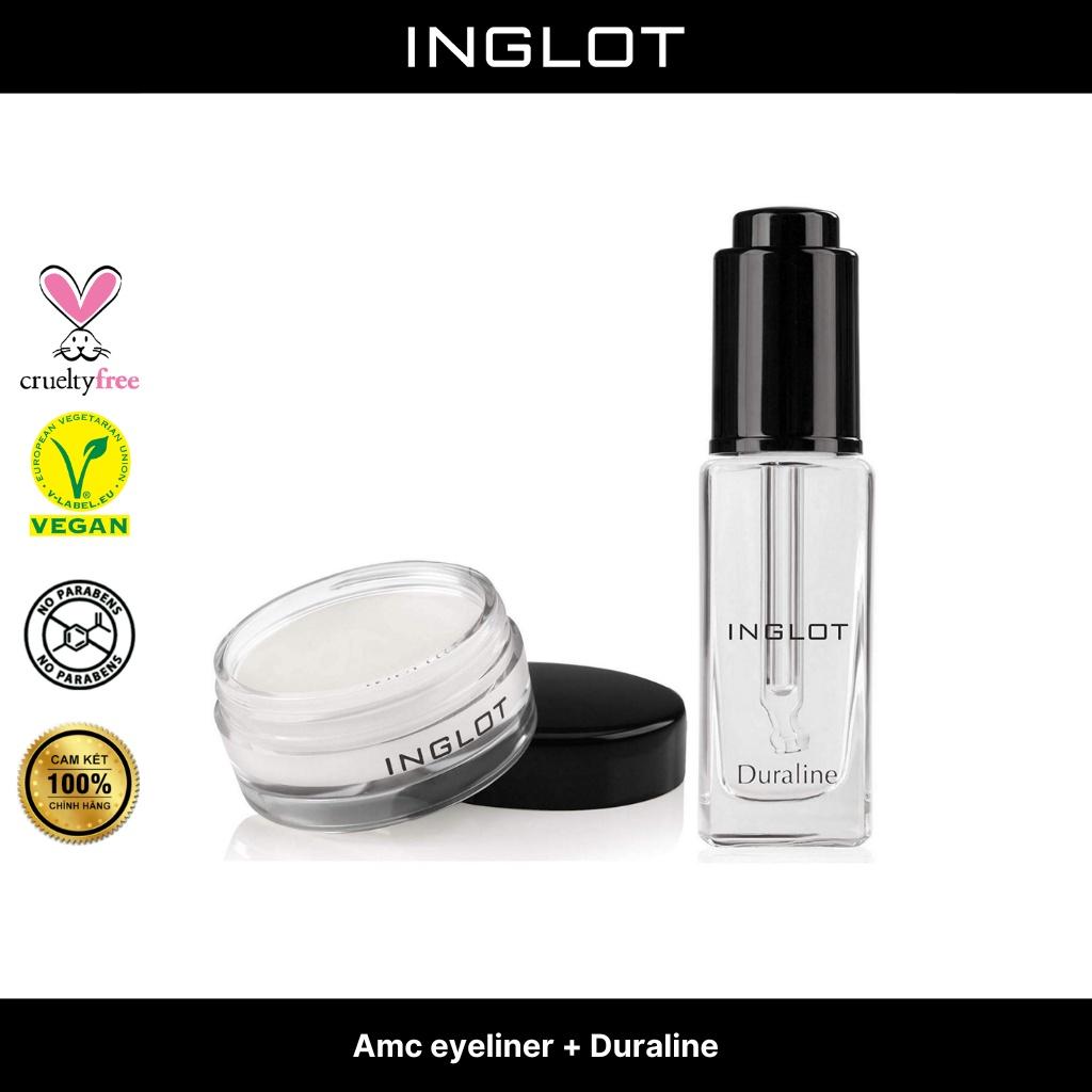 Bộ trang điểm Mắt gồm Gel kẻ mắt bền màu lâu trôi Amc Eyeliner + Dung dịch Duraline (9ml) INGLOT