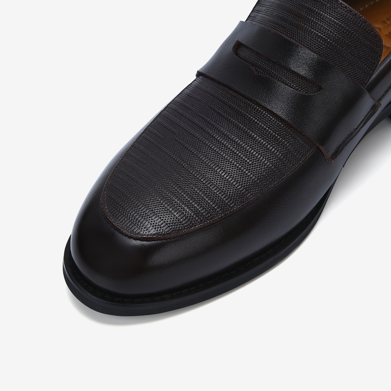 Giày tây nam Đông Hải thiết kế Penny  Loafer da bò cao cấp dập vân thời thượng  đế cao 3cm - G01A8
