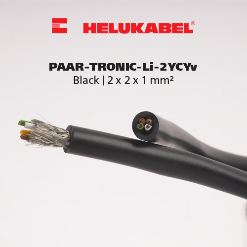 Dây cáp điều khiển HELUKABEL PAAR-TRONIC-Li-2YCYv | Black | 2 x 2 x 1 mm²