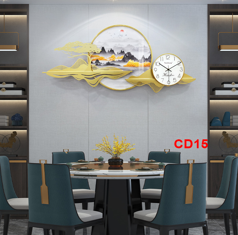 Đồng hồ treo tường trang trí decor CD15 kích thước 100 x 65 cm
