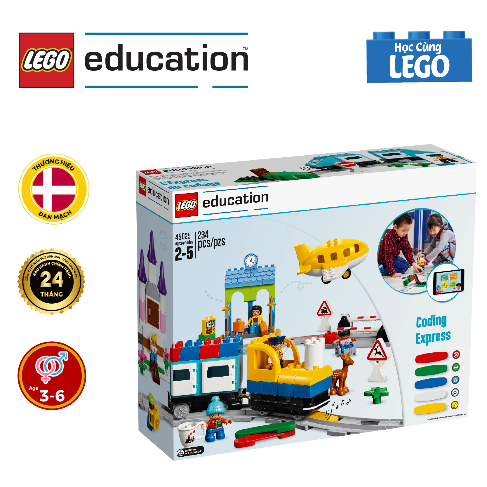 Bộ Lắp Ráp LEGO EDUCATION Đoàn Tàu Lập Trình - 45025 (234 Chi Tiết)