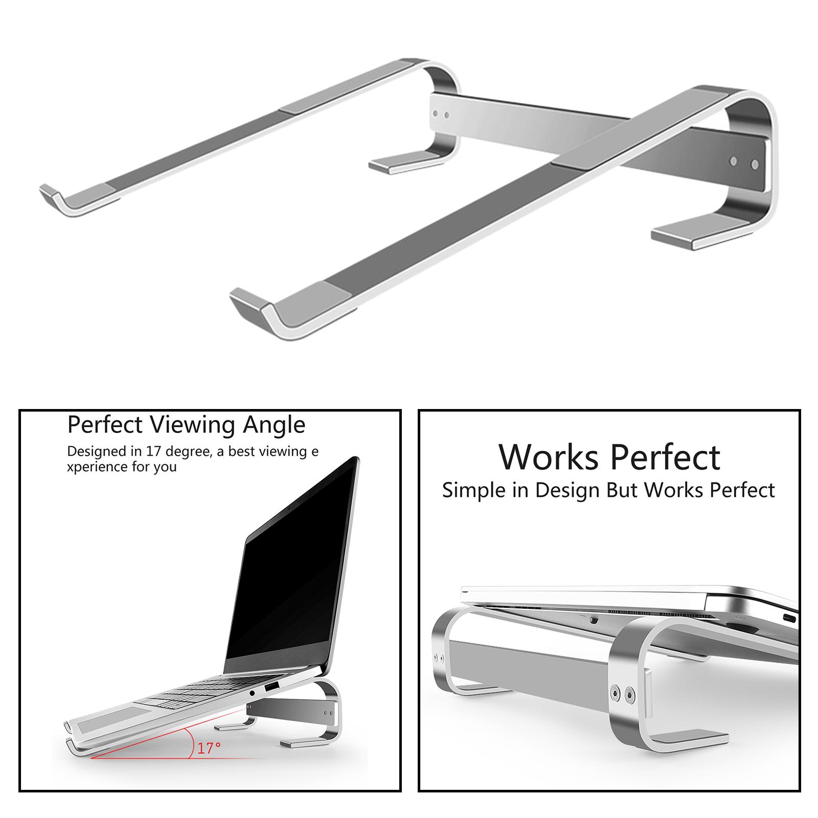 Aluminum Laptop Stand Stable Ergonomic Computer Stand Riser for 10-18Inch Desk Computer