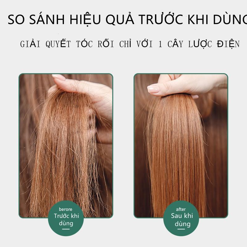 Lược khí nóng mới Máy duỗi và uốn tóc ion âm đa chức năng