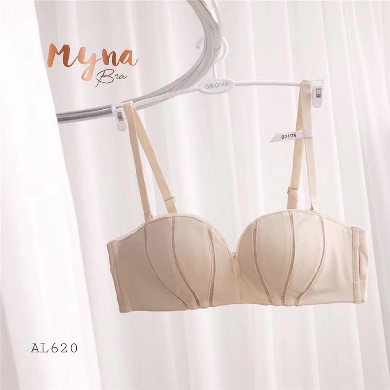 Áo lót không gọng đệm nhẹ quả ngang ôm ngực mặc 2 kiểu : AL620