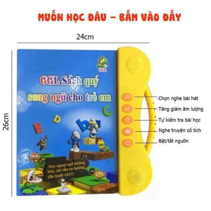 Trò Chơi S,ác,h Nói Điện Tử Song Ngữ Anh- Việt Giúp Bé Thông Minh Nhận biết TGXQ, Từ vựng