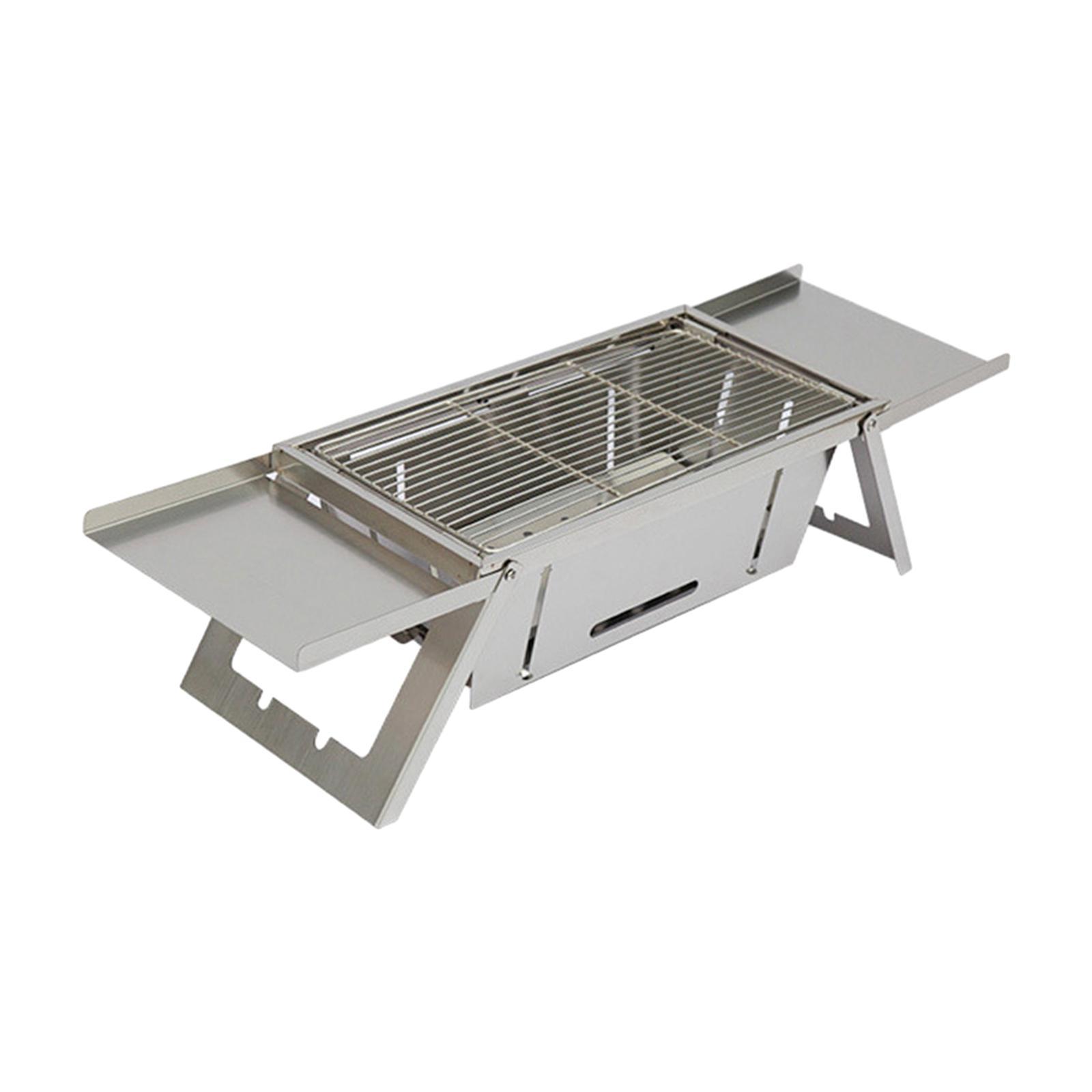 Grill Barbecue Grill Portable Adjustable Wood Burning Grills Folding Grill Tabletop Bbq  Grill for Beach Camping Picnic