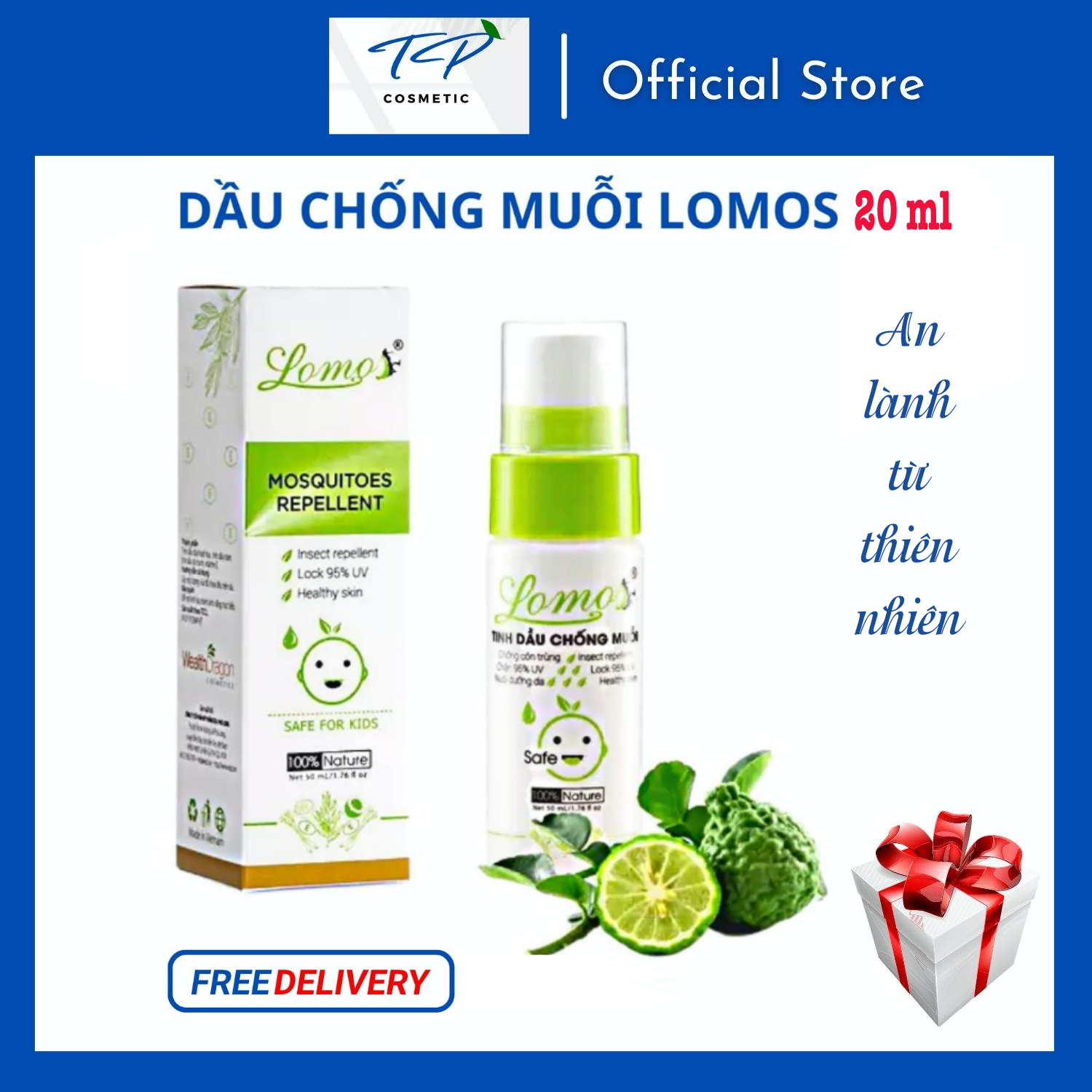 Tinh dầu CHỐNG MUỖI LOMOS (tinh dầu đuổi muỗi): An lành từ thiên nhiên, đặc biệt an toàn cho Bé yêu! - 20ml