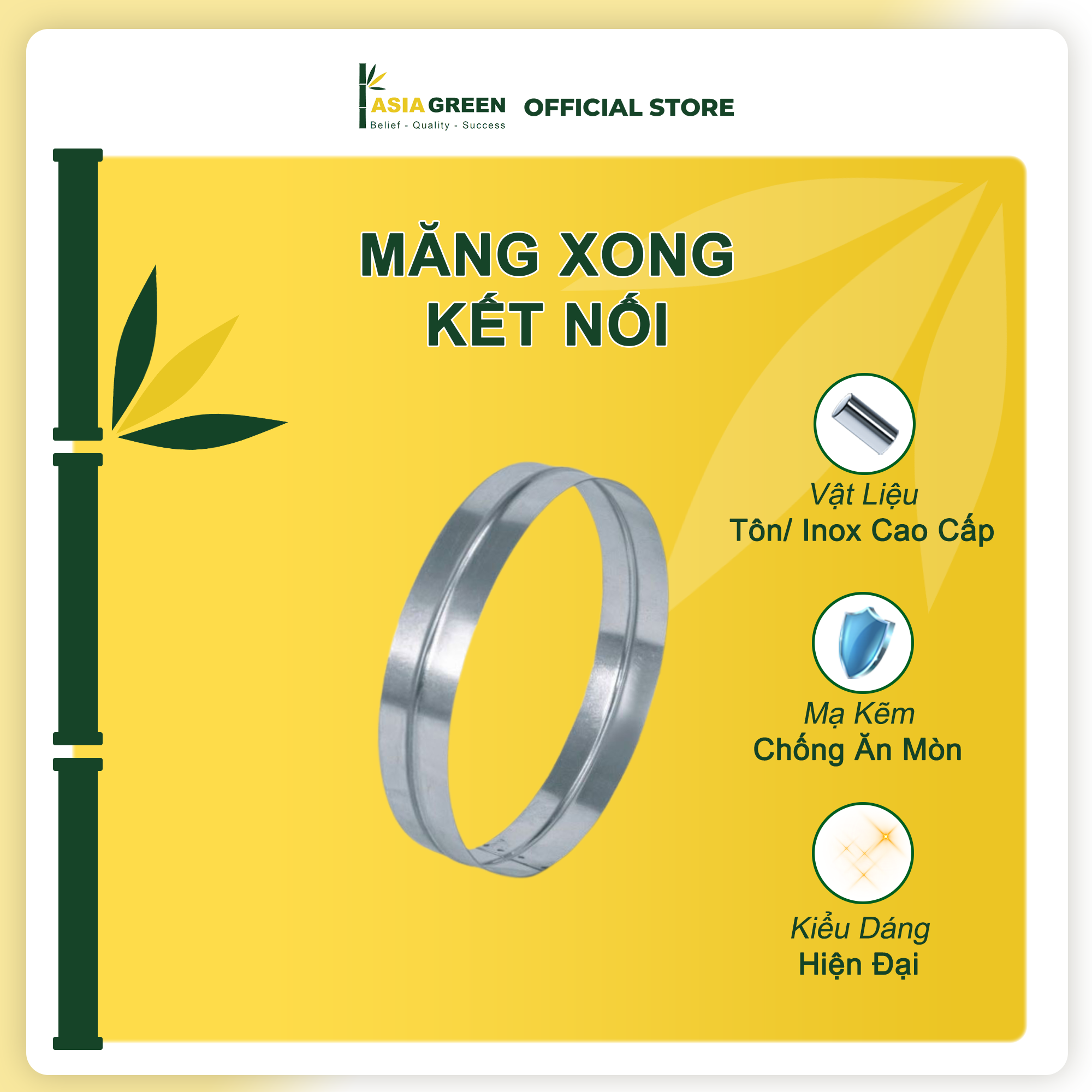 Măng Xong Kết Nối, Cố Định Ống Mềm, Chống Thấm Nước, Đa Dạng Kích Thước, Chính Hãng Asia Green ( Giá bao gồm VAT)