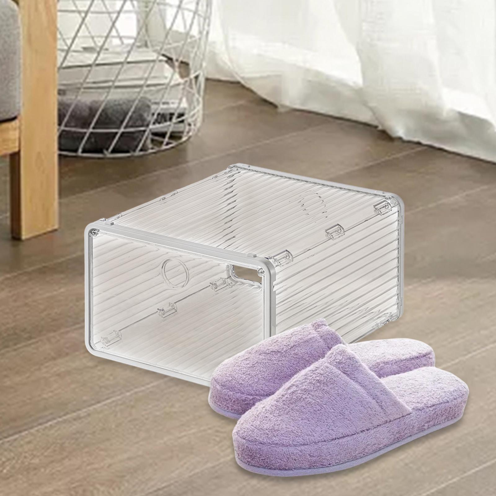 Shoe Storage Box Shoe Organizer with Lid Shoe Holder for Closet Apartment RV