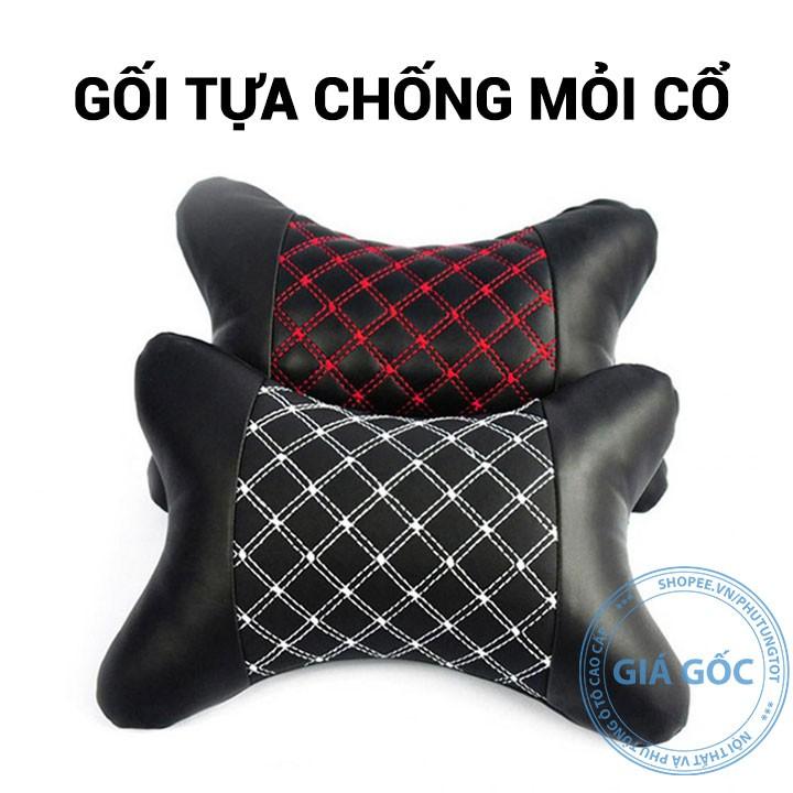 Gối tựa đầu ô tô bọc da PU bảo vệ cổ gáy và chống nhức mỏi khi lái xe