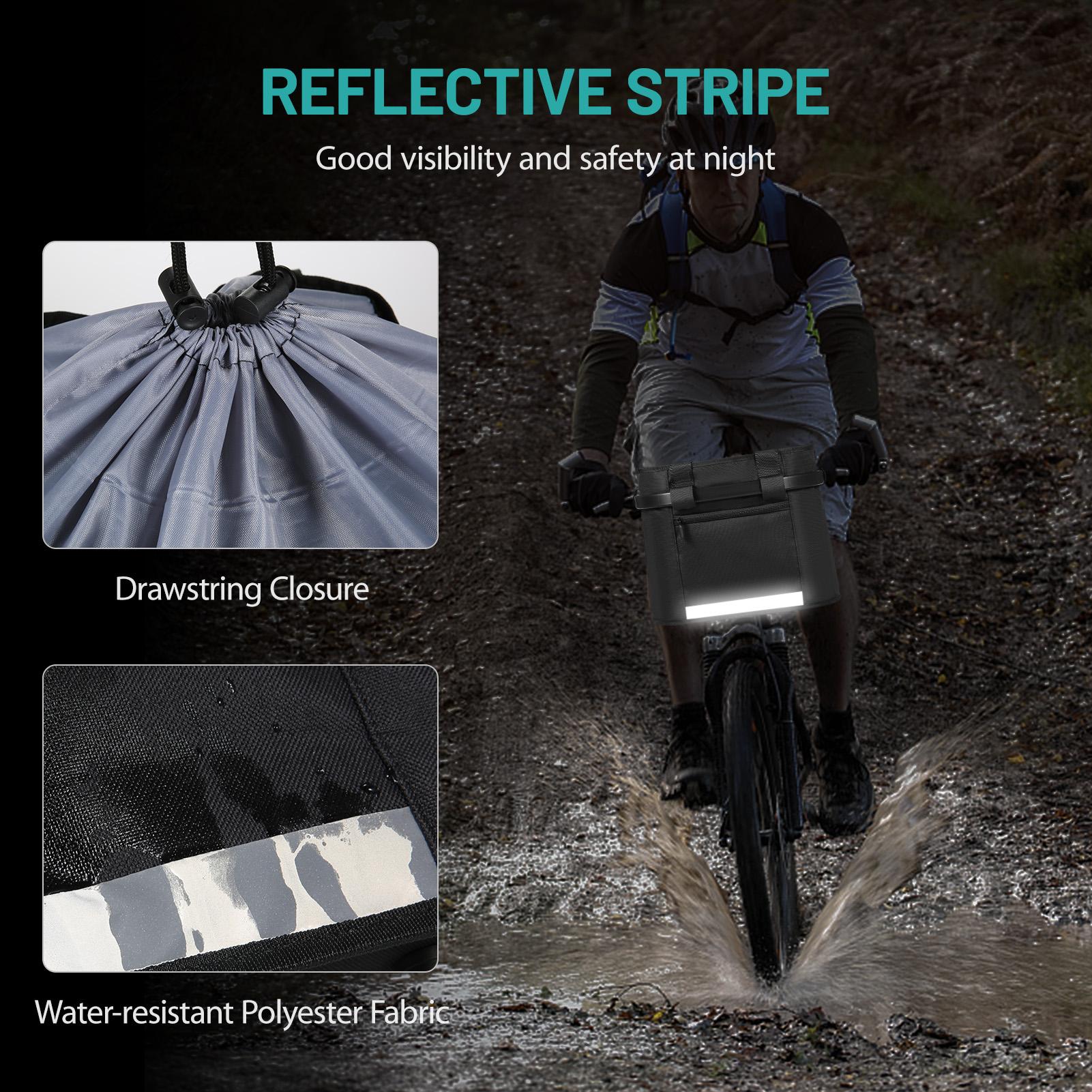 Bike Basket Quick Release Removable Folding Bicycle Handle Basket Pet Cat Dog Carrier Bag Detachable Shoulder Bag Tote