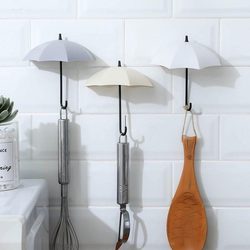 6 Chiếc Sáng Tạo Lưu Trữ Móc Cửa Treo Tường Móc Treo Tường Trang Trí Chìa Khóa Tóc Chân Giá Đỡ Móc Treo Tường Nhà Tắm Dù Hình Đục Lỗ Giá Rẻ