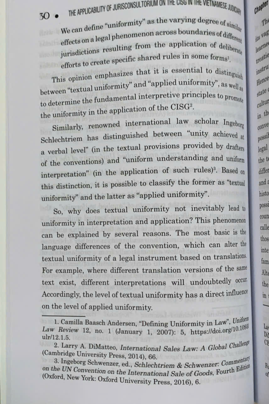 Applicability of jurisconsultorium on the CISG in the Vietnamese judiciary