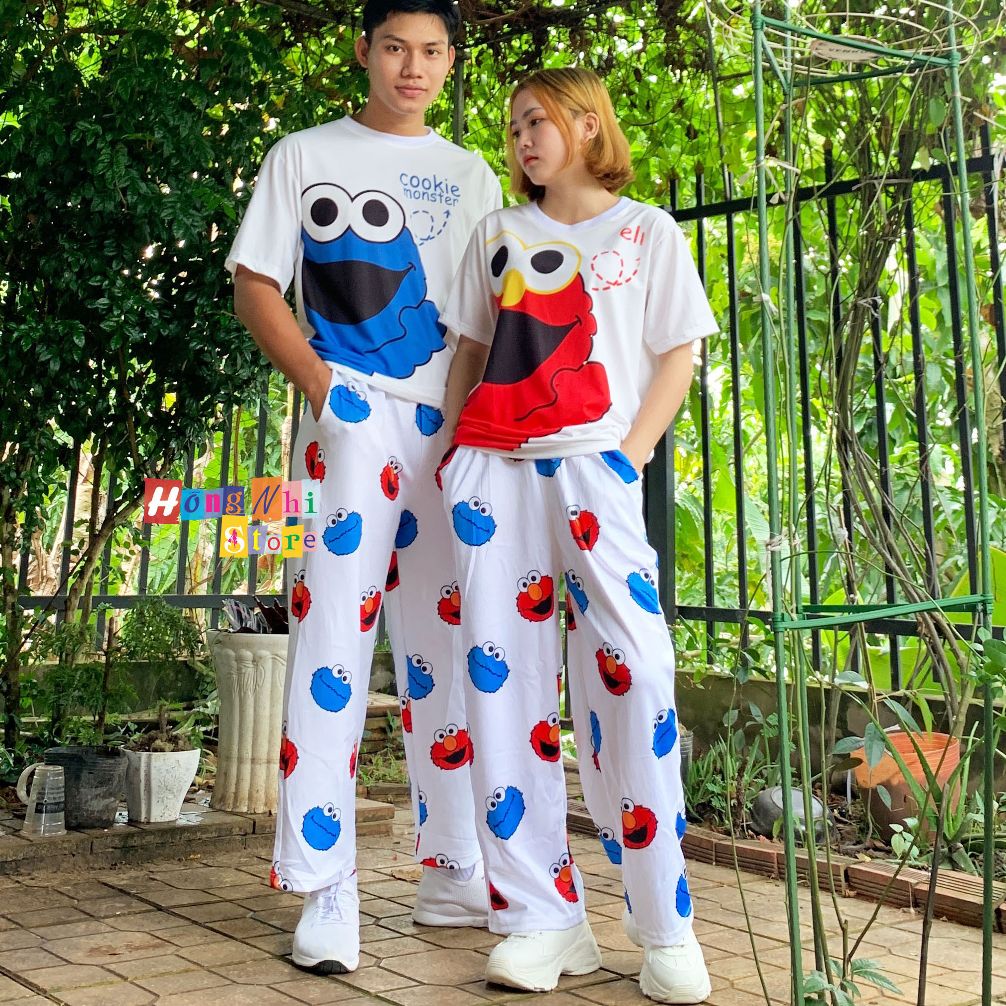 Quần Hoạt Hình Dài Ống Rộng Kawaii Cartoon Pant Oversize Ulzzang Unisex - MM