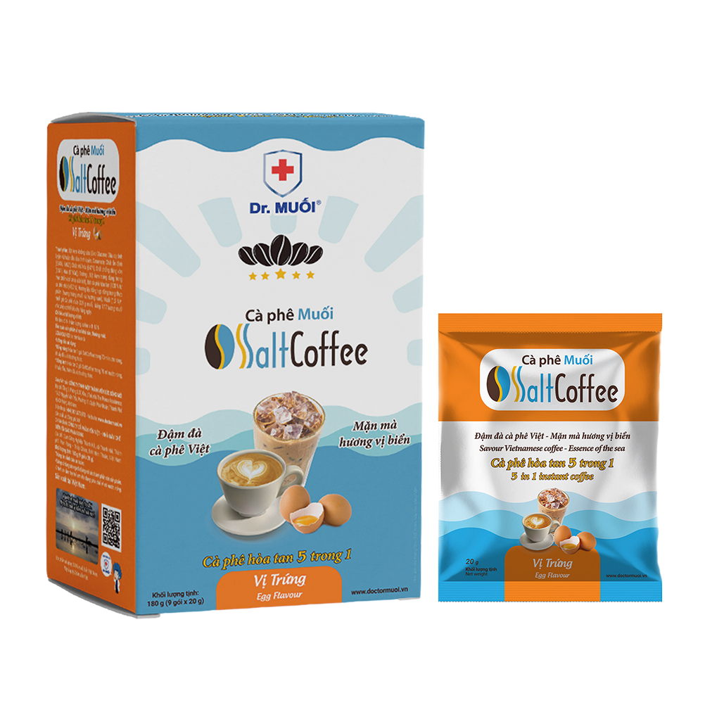 Cà phê Muối SaltCoffee vị trứng – 9 gói/ hộp