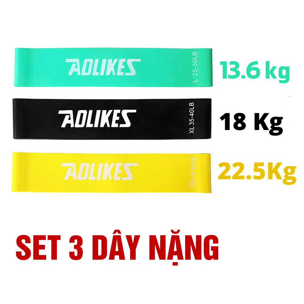 Dây Miniband cao su kháng lực Aolikes hỗ trợ tập mông hiệu quả