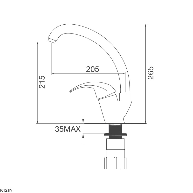 Vòi rửa chén Malloca K121N - Hàng Chính Hãng