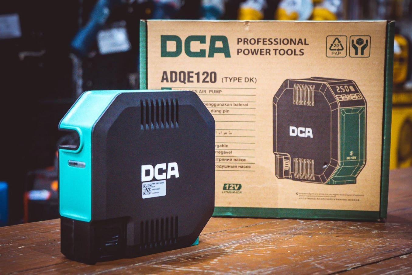 MÁY BƠM HƠI DÙNG PIN 12V/2.0AH DCA ADQE120DK - HÀNG CHÍNH HÃNG