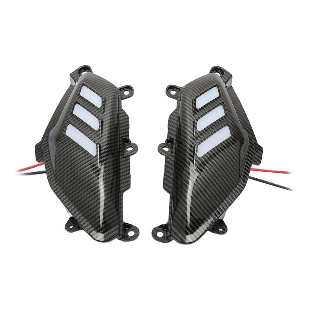 Motorcycle Rear Side Grille Guard Cover with LED For 155