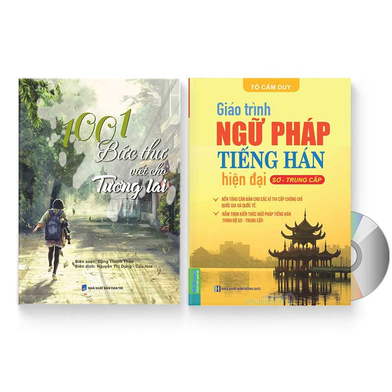 Combo 2 sách: 1001 Bức thư viết cho tương lai + Giáo trình ngữ pháp tiếng Hán hiện đại – Sơ Trung Cấp + DVD quà tặng