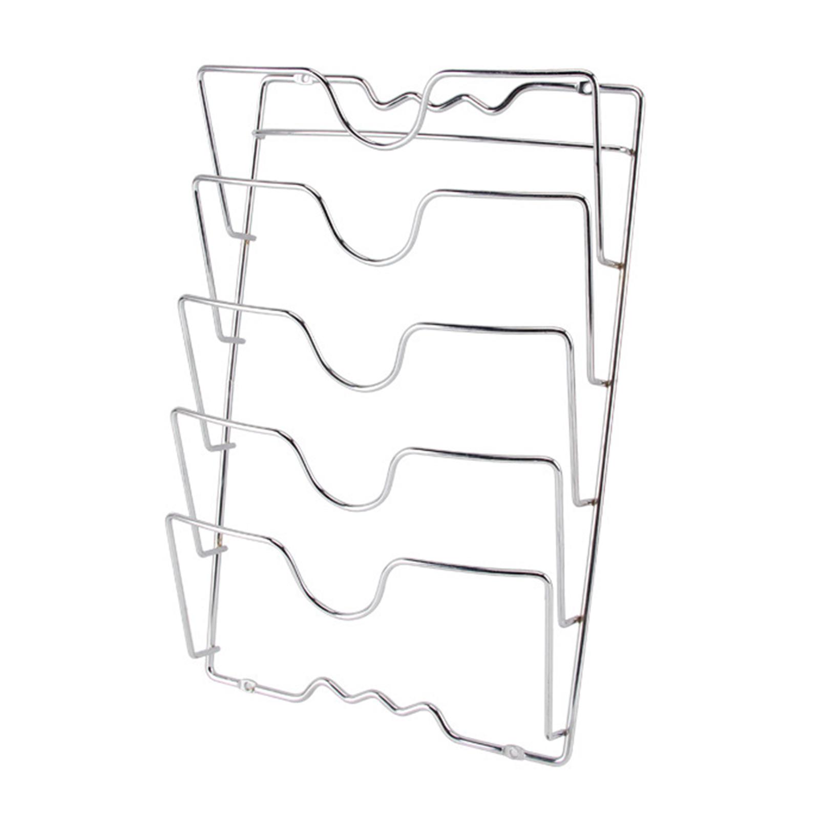 Giá treo, Giá đỡ nắp đậy nồi 5 tầng bằng inox, đồ gia dụng nhà bếp