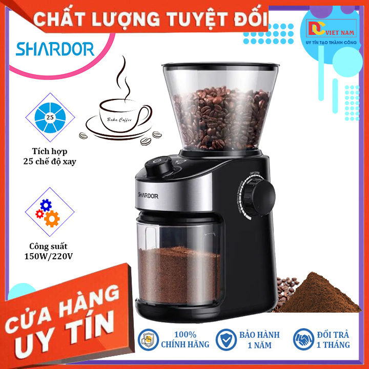 [BẢO HÀNH 12 THÁNG] HÀNG CHÍNH HÃNG - Máy xay hạt cà phê cao cấp Shardor CG836B